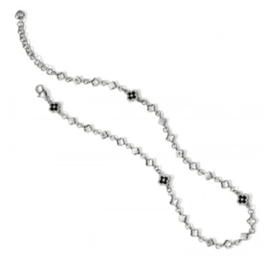 Brighton JL9820 Toledo Alto Noir Silver enamel choker